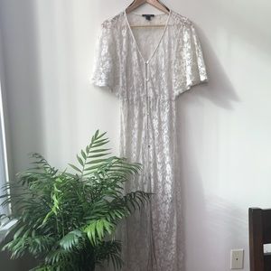 Boho Lace Button-Up Tunic